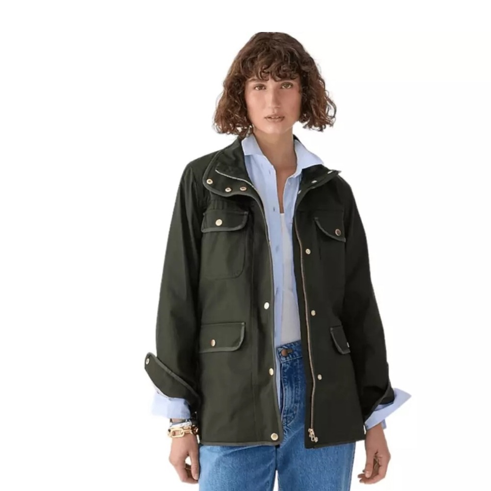 NWT J.Crew Size XS New downtown field jacket Women’s Dark Moss Green